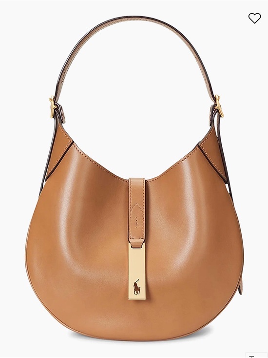 Ralph Lauren Handbags - Ralph Lauren Tan Leather Bag with Gold Accent